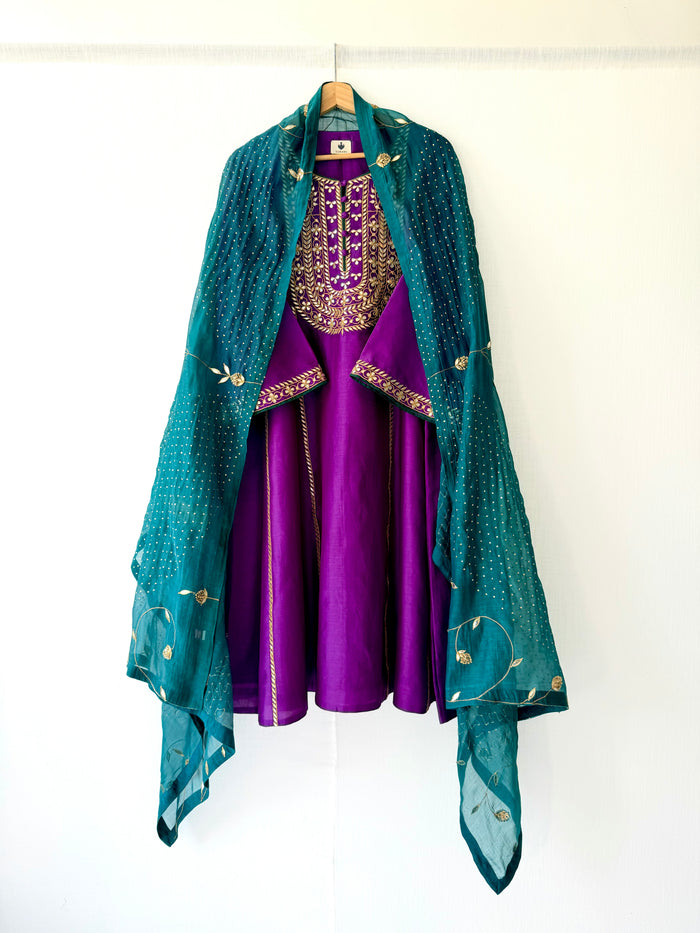 Begambahar Gotapatti Kurta Set Chanderi