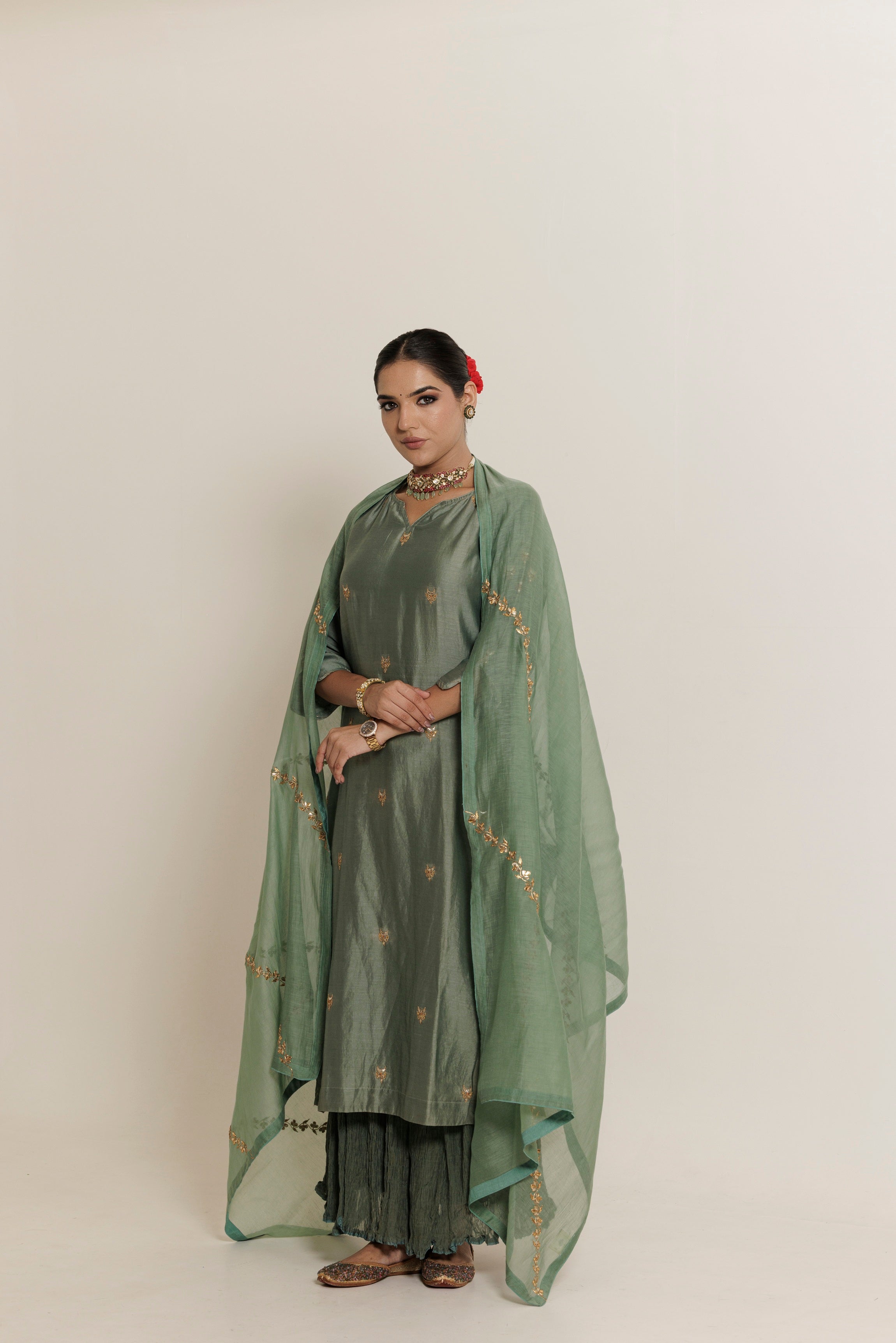 Blush Gota-Patti Handwork Chanderi Dupatta