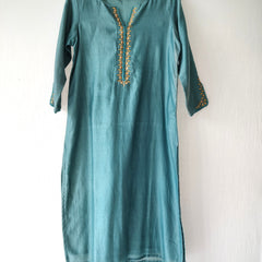 Festive Gota Patti Hand Embroidered Kurta & Pants Set