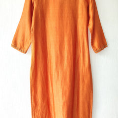 Orange Gold Gota Patti Hand Embroidered Kurta & Pants Set