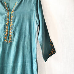 Festive Gota Patti Hand Embroidered Kurta & Pants Set