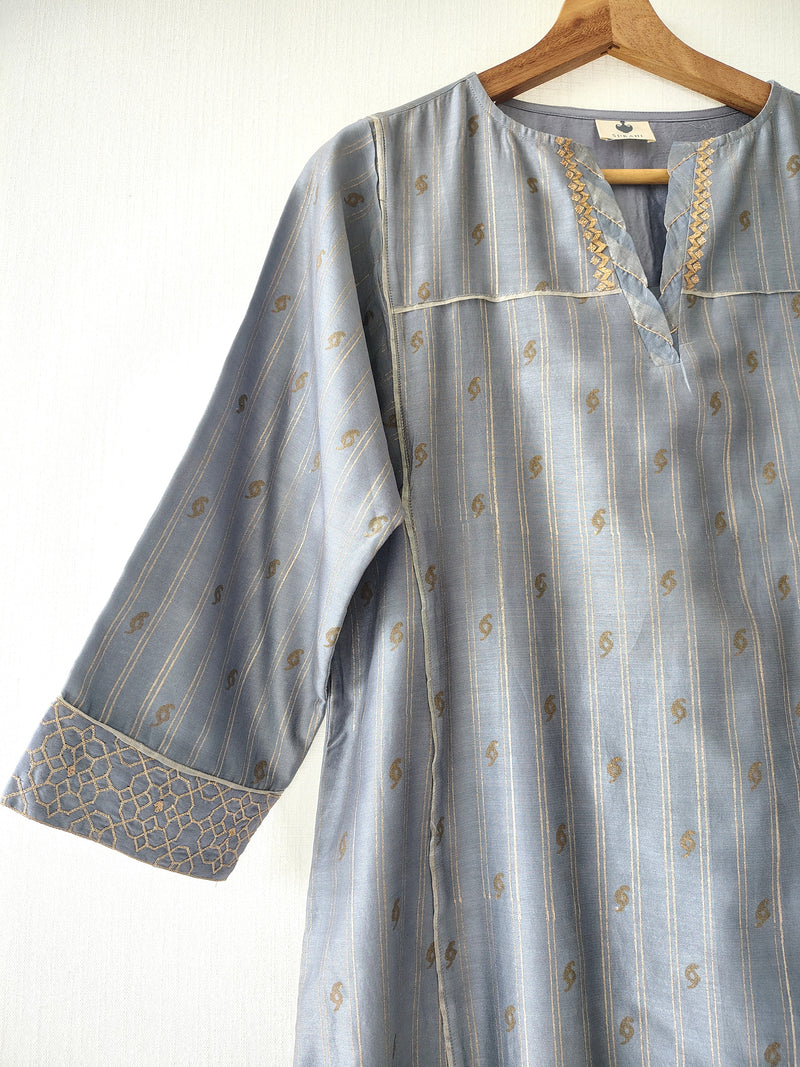 Festive Hand Embroidered Gota Patti Kurta & Pants Set