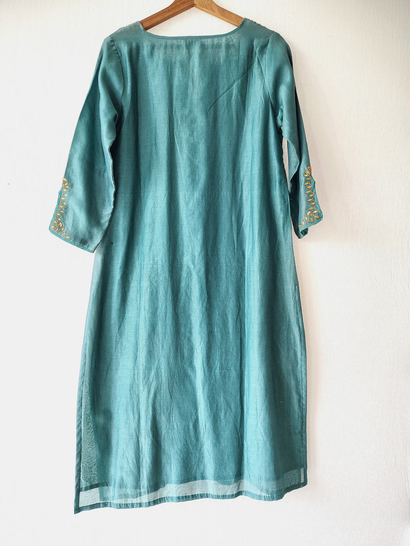 Festive Gota Patti Hand Embroidered Kurta & Pants Set