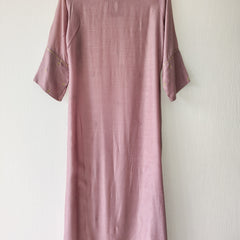 Mauve Silk Viscose Kurta with Pants Hand Embroidered Gota Patti Set