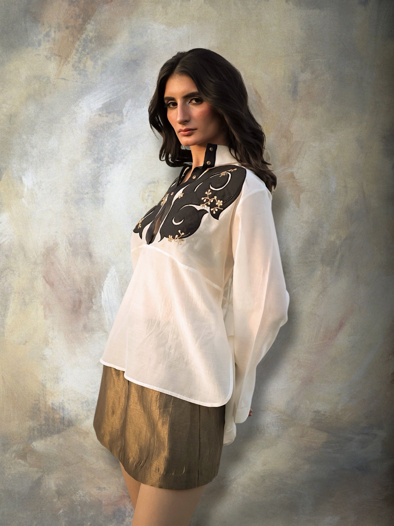 Nouveau appliqué shirt
