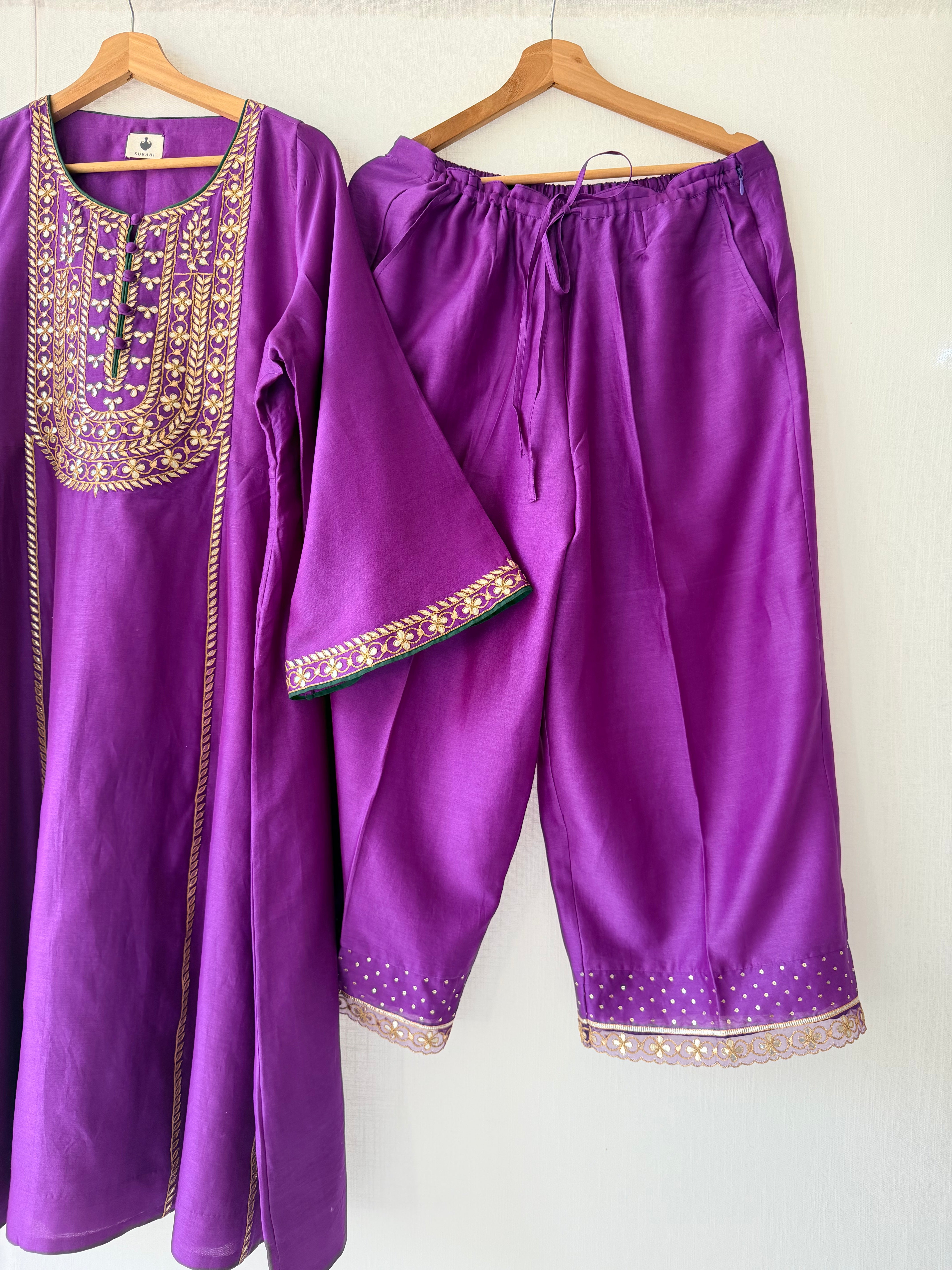 Begambahar Gotapatti Kurta Set Chanderi