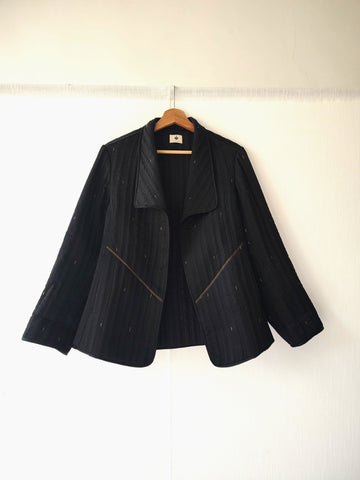 Black-Gold Hand Quilted Jacket