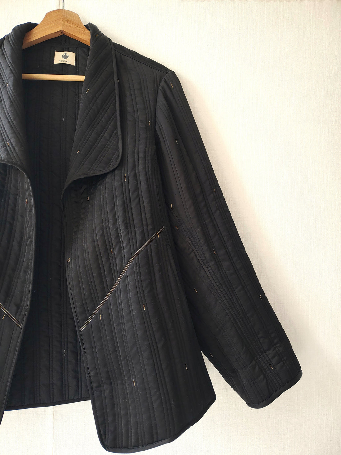 Black-Gold Hand Quilted Jacket