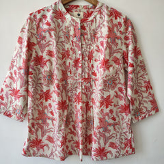 Pink Cotton Hand Block Printed Tunic