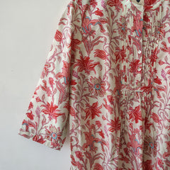 Pink Cotton Hand Block Printed Tunic
