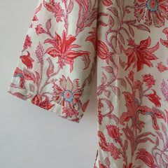 Pink Cotton Hand Block Printed Tunic
