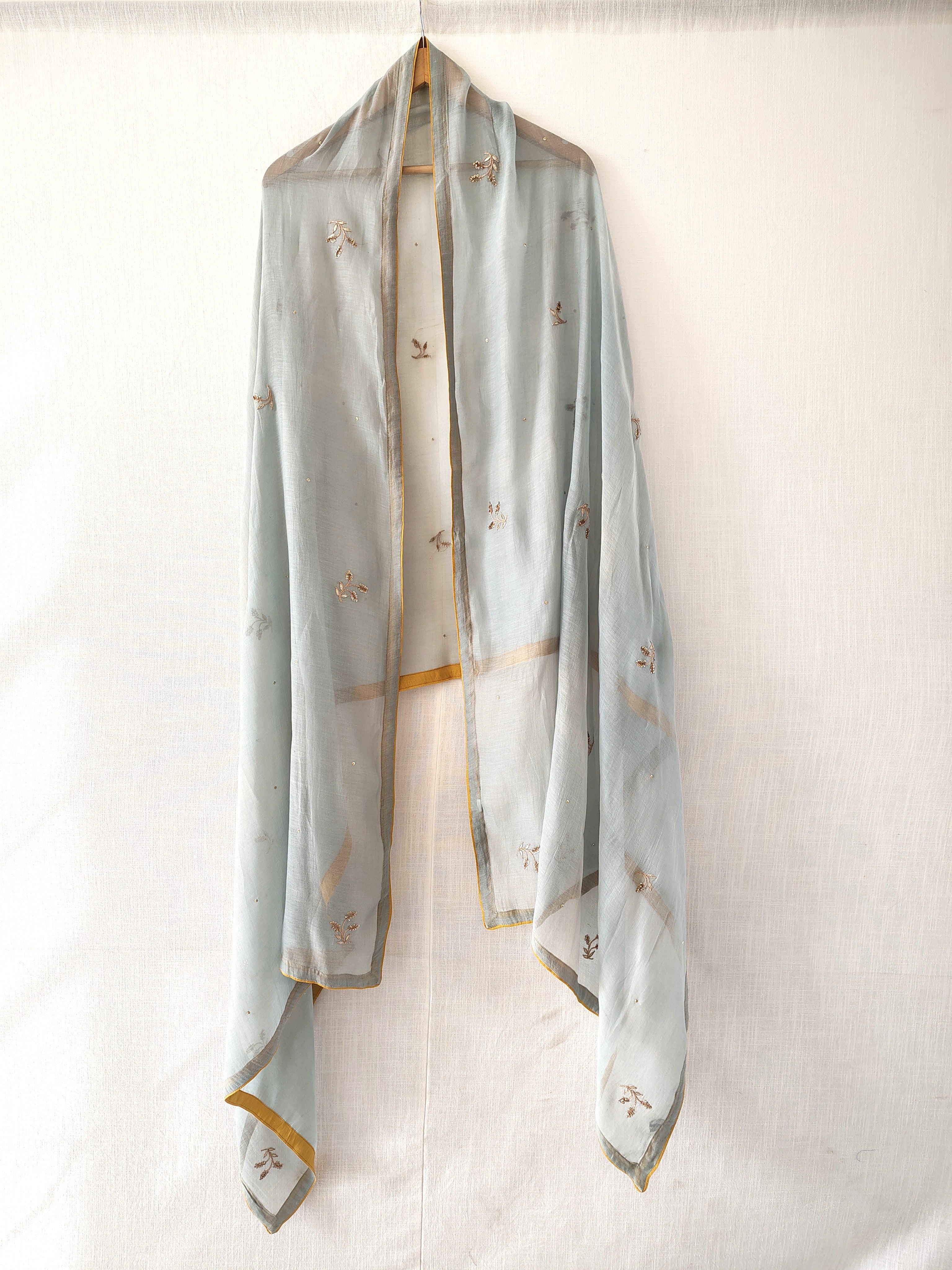 Hand Embroidered Gota-Patti Festive Chanderi Dupatta