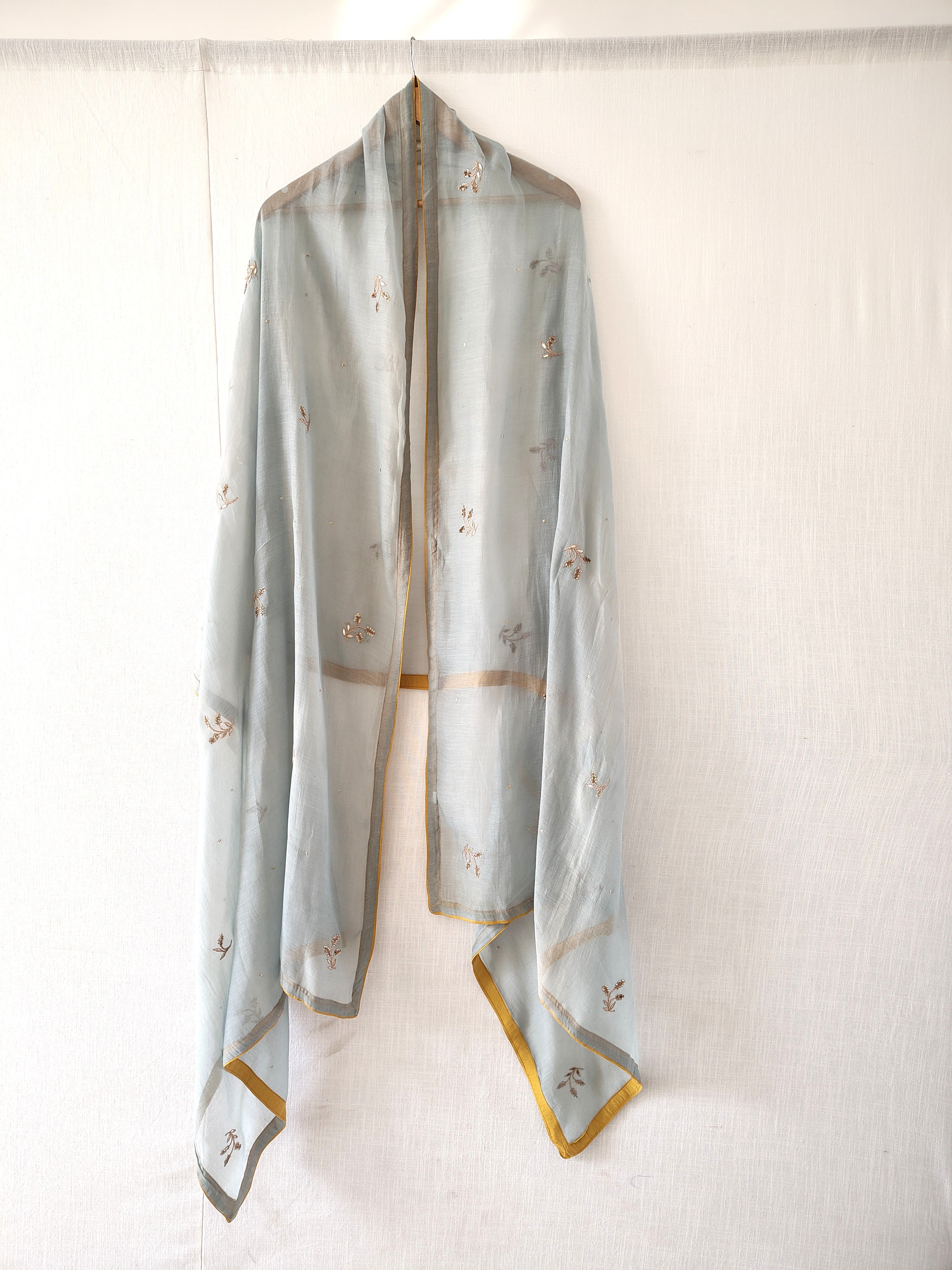 Hand Embroidered Gota-Patti Festive Chanderi Dupatta