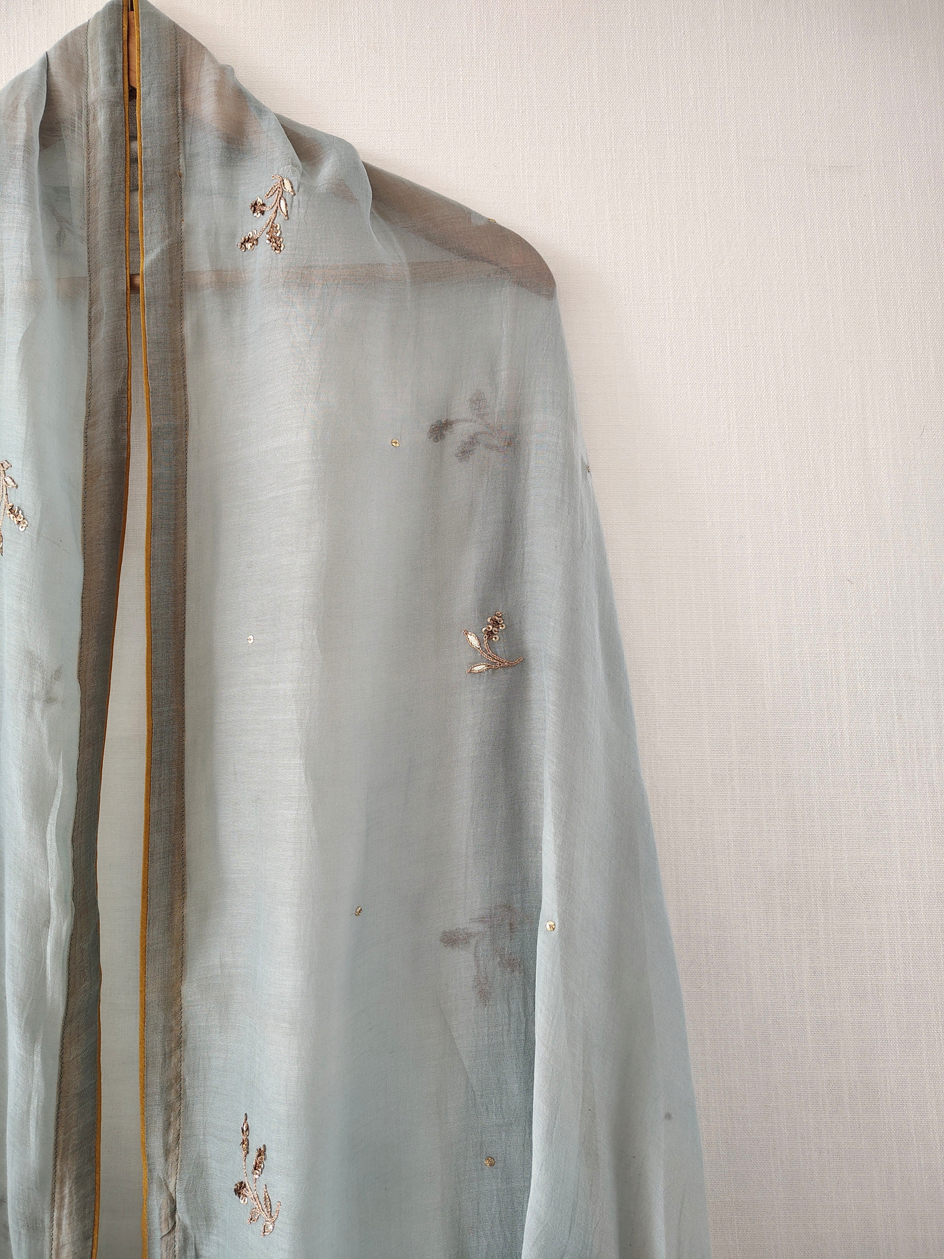 Hand Embroidered Gota-Patti Festive Chanderi Dupatta