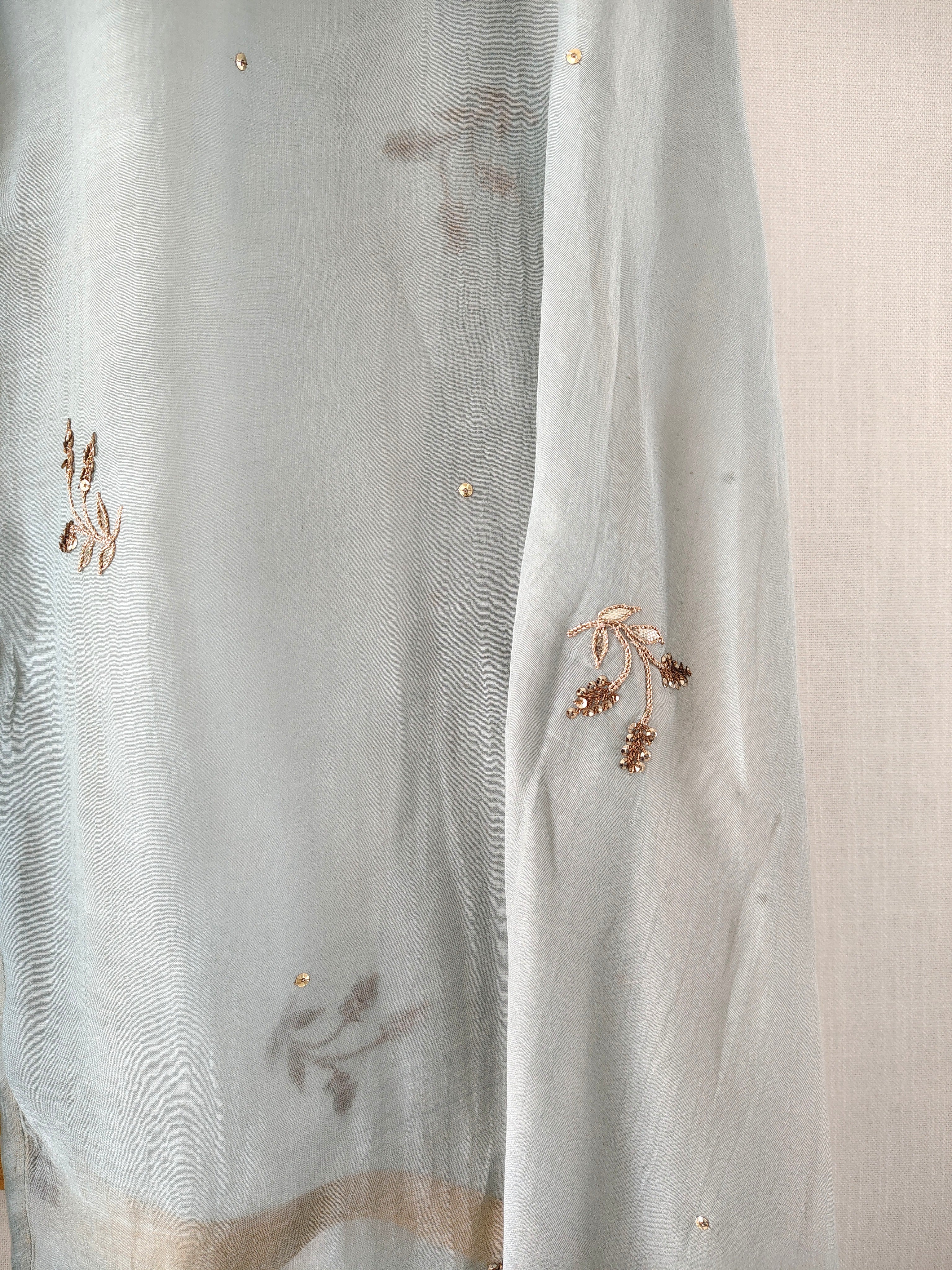 Hand Embroidered Gota-Patti Festive Chanderi Dupatta