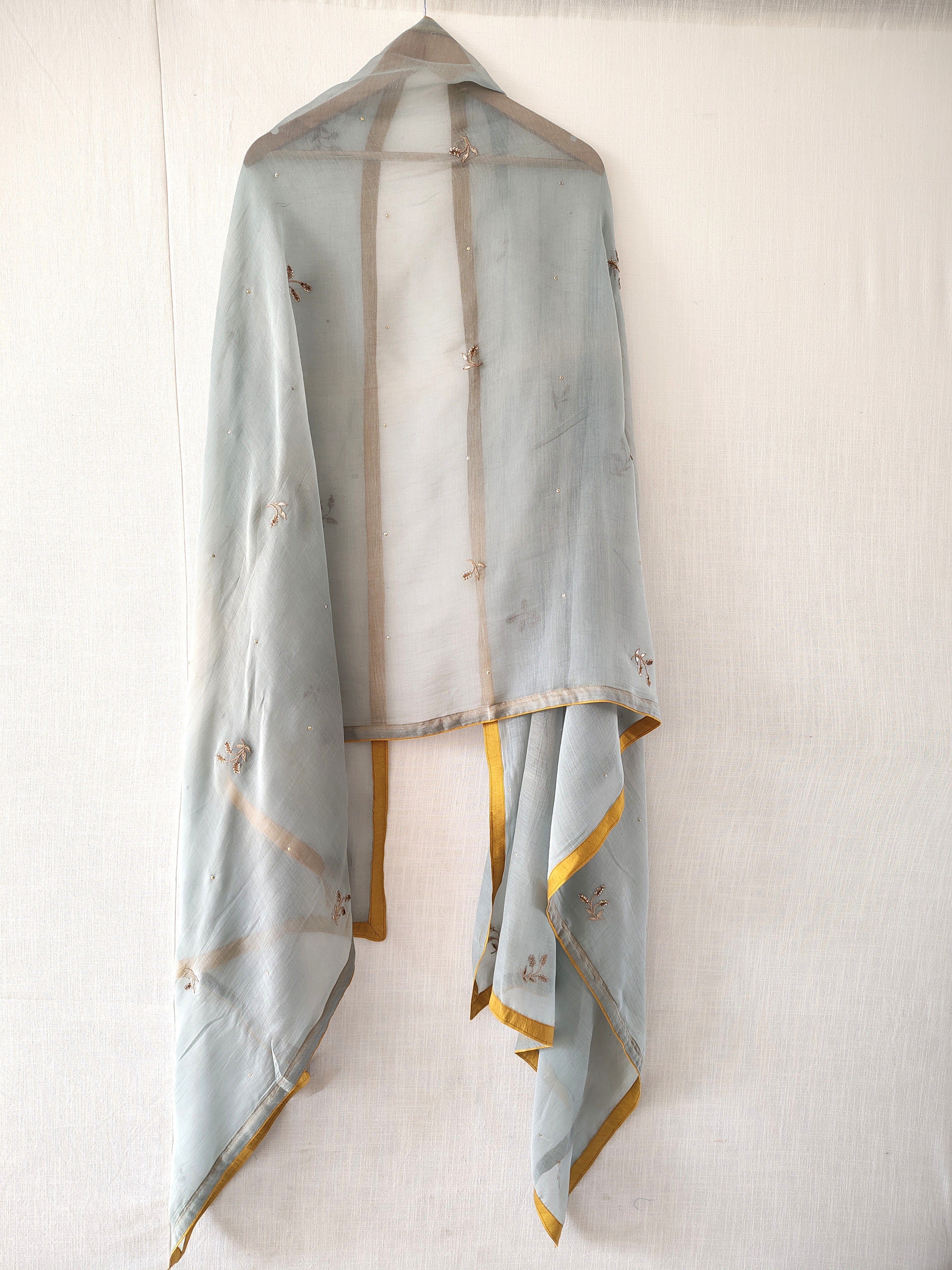 Hand Embroidered Gota-Patti Festive Chanderi Dupatta