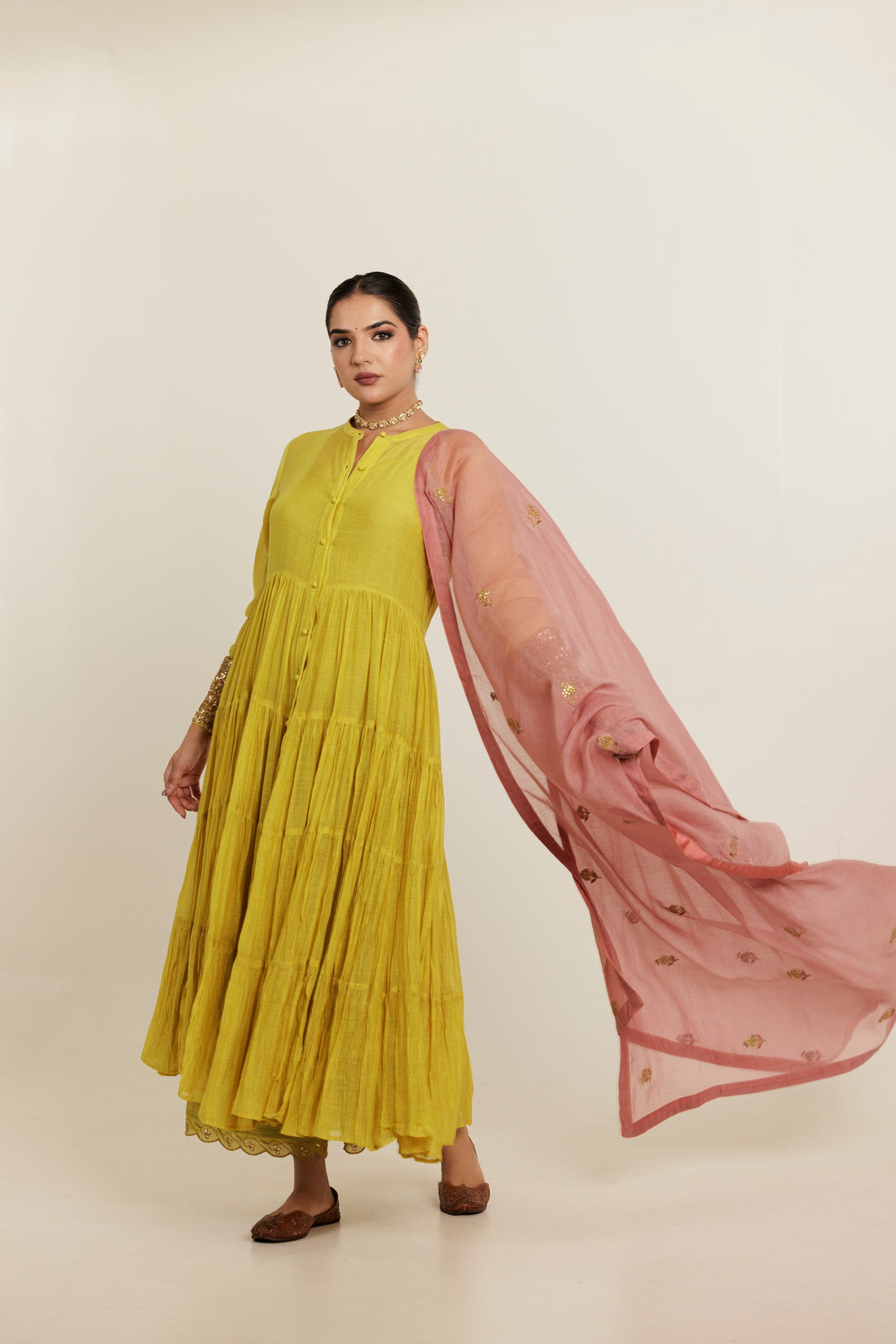 SUNEHERI Anarkali Kurta Set