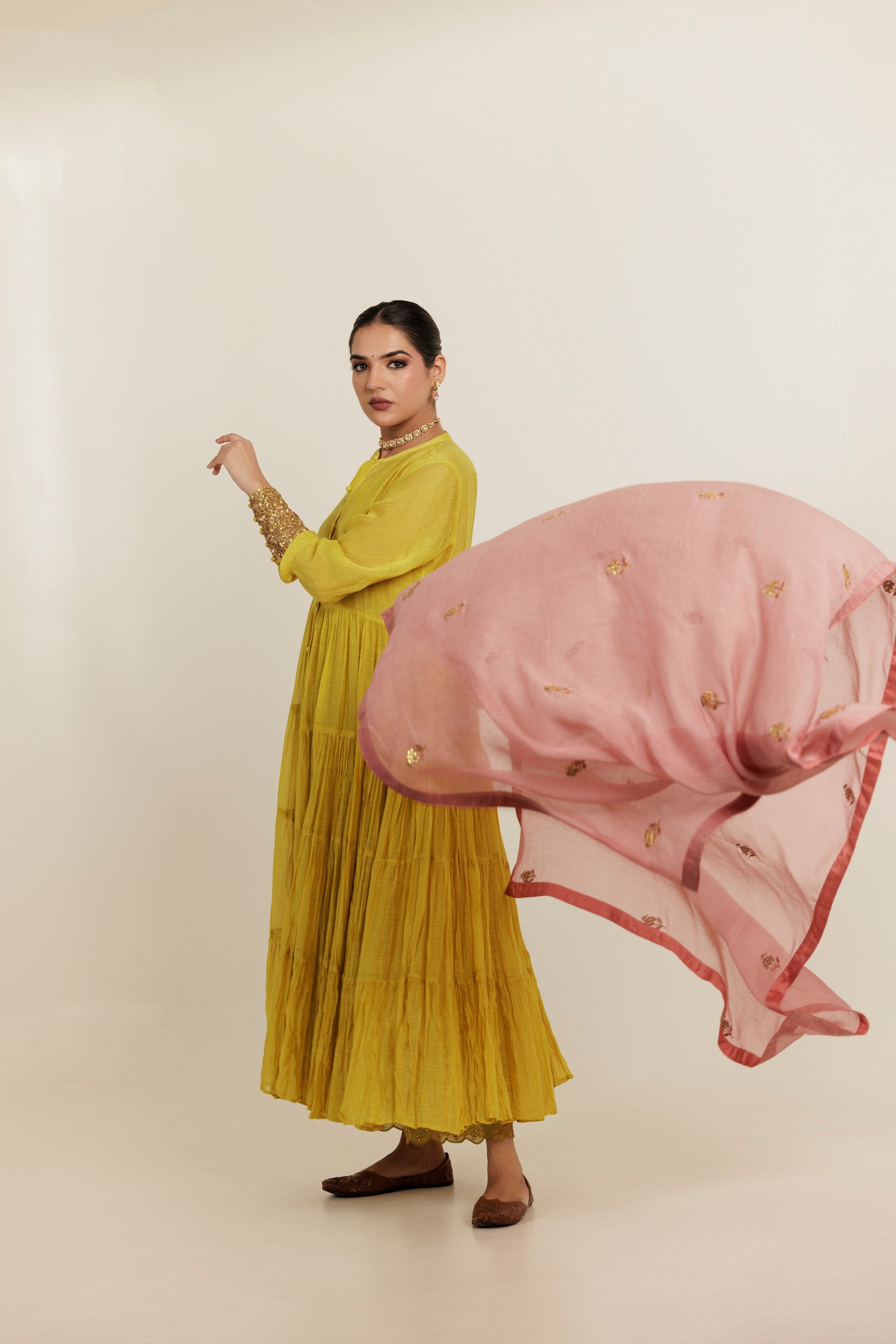 SUNEHERI Anarkali Kurta Set