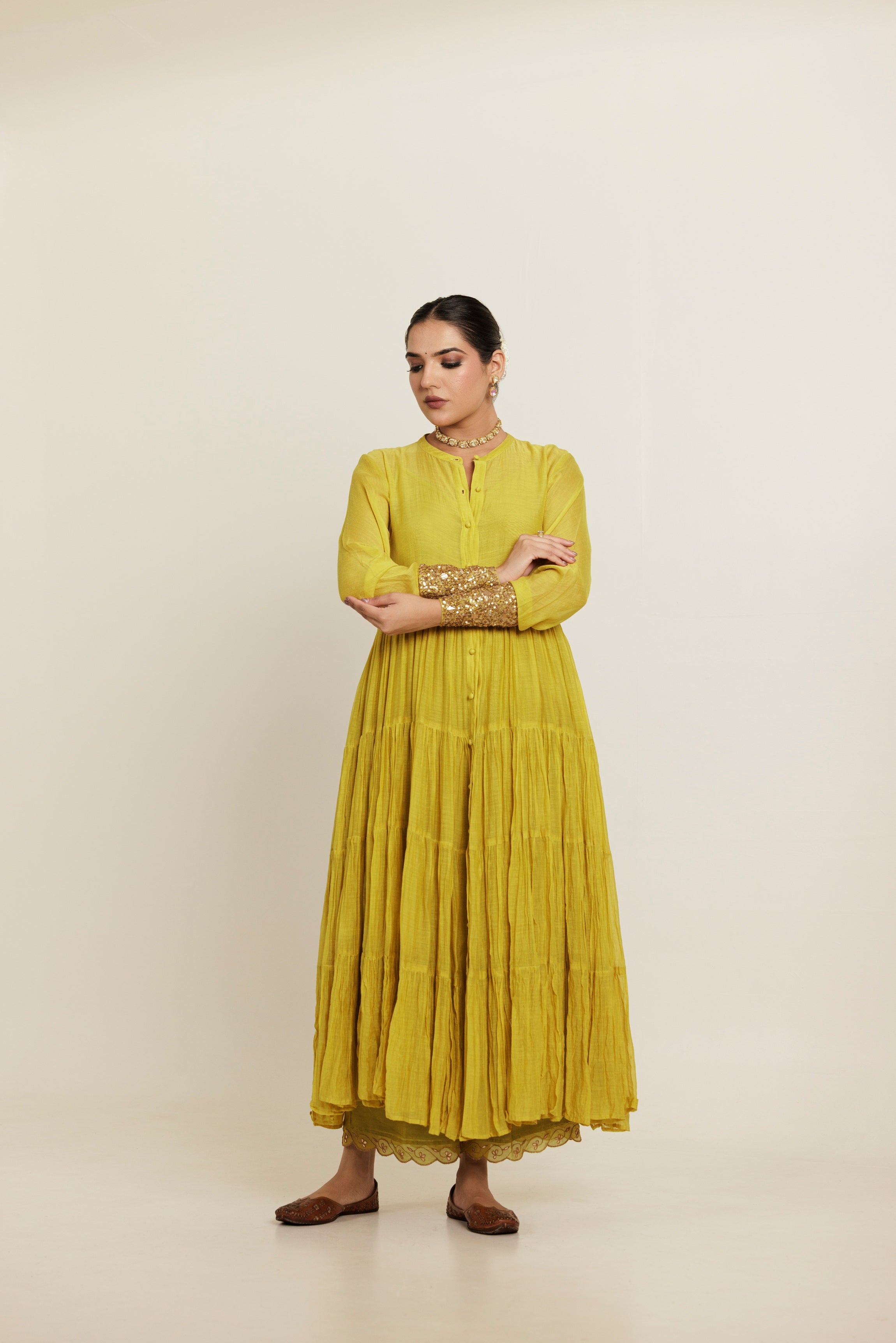 SUNEHERI Anarkali Kurta Set
