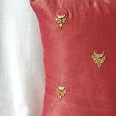 Rust Gota Patti Hand Embroidery Cotton Silk Cushion Covers