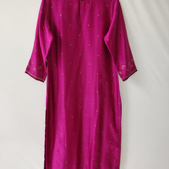 Rani Pink Gota Patti Hand Embroidered Kurta & Pant Set