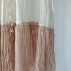 Ivory Hand Embroidered Sheer Cotton Silk Dress