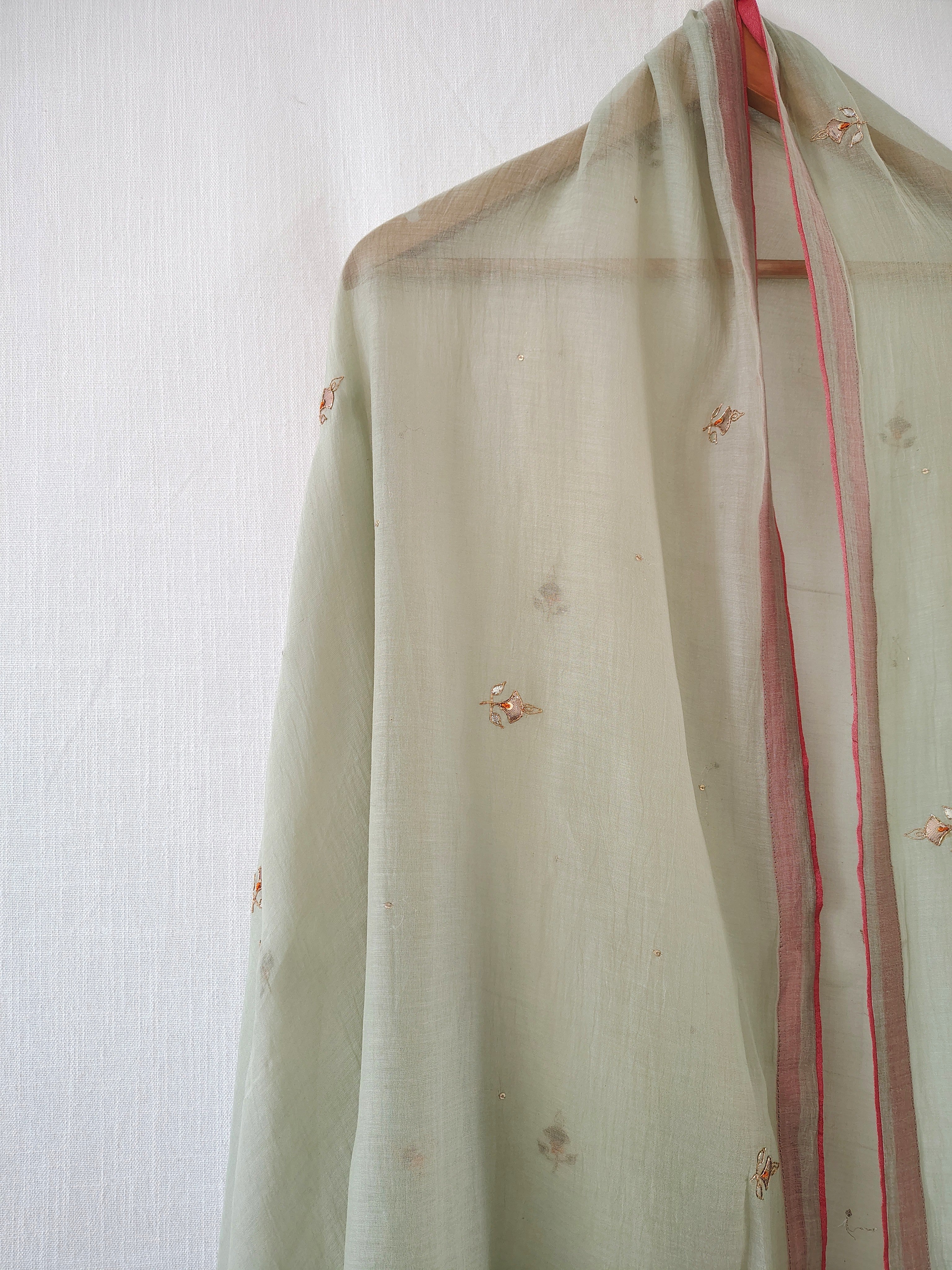 Hand Embroidered Gota Patti Chanderi Festive Dupatta