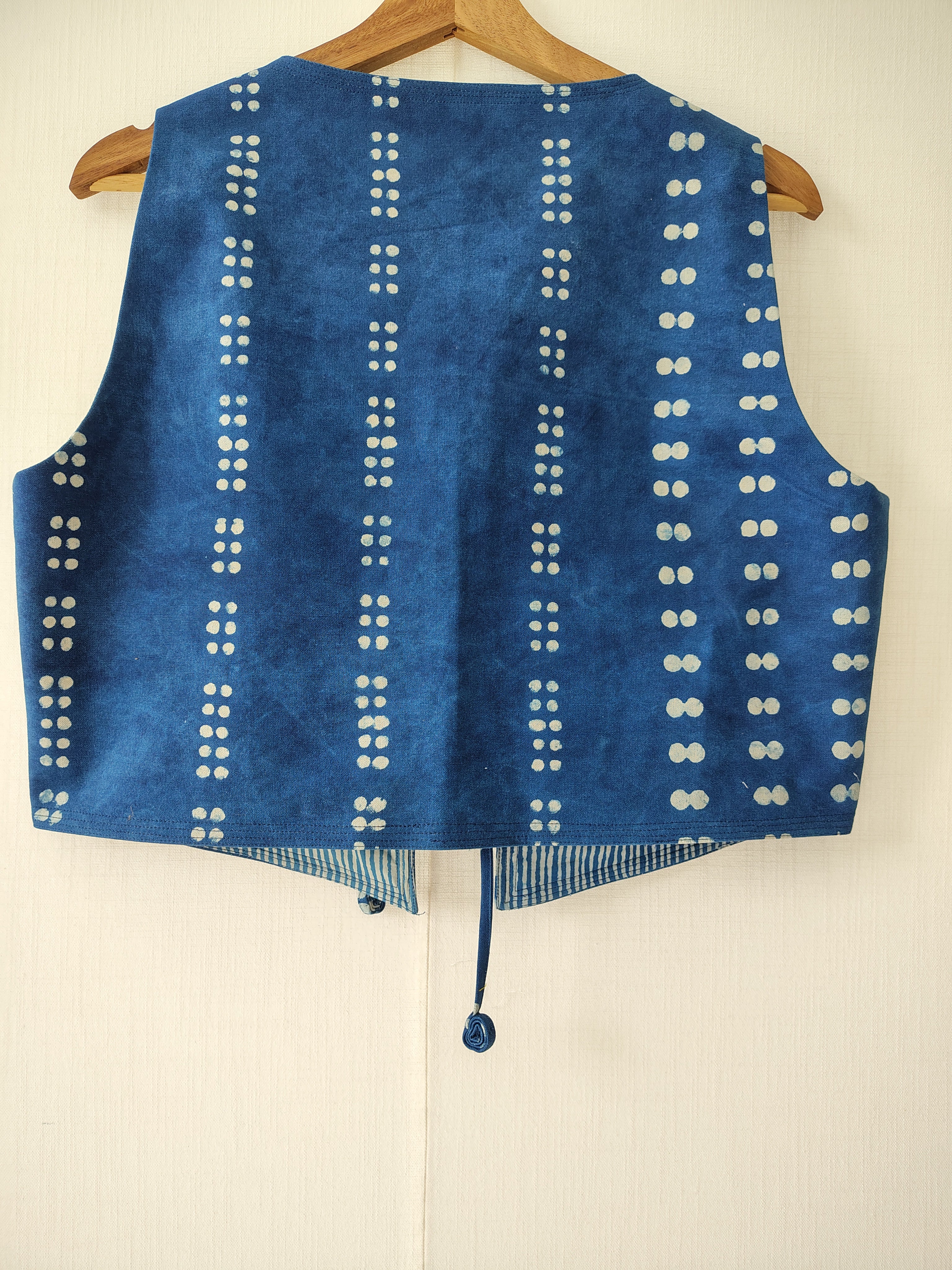 Indigo Canvas Cotton Gilet