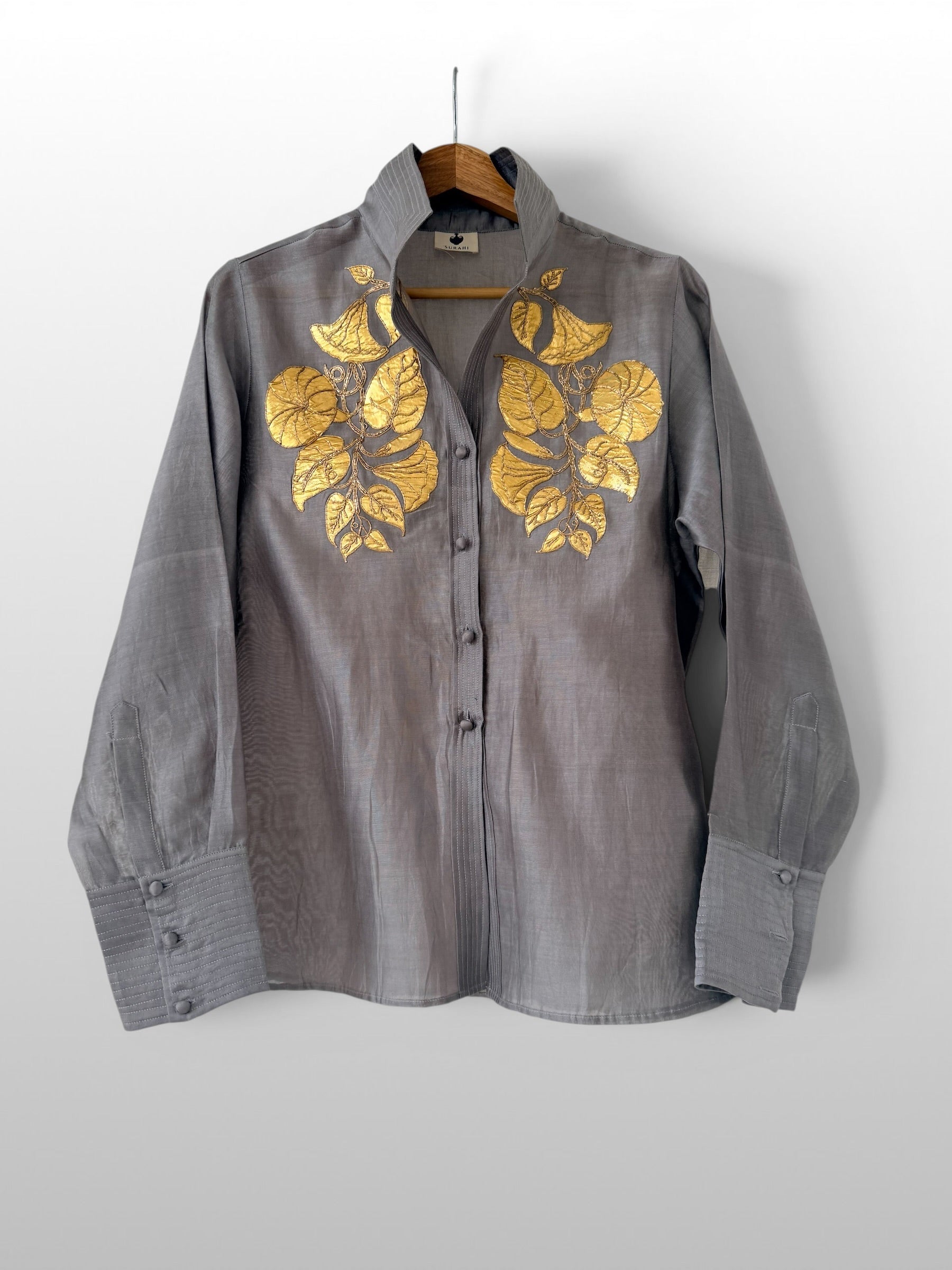 Steel Grey Botanica Gotapatti shirt
