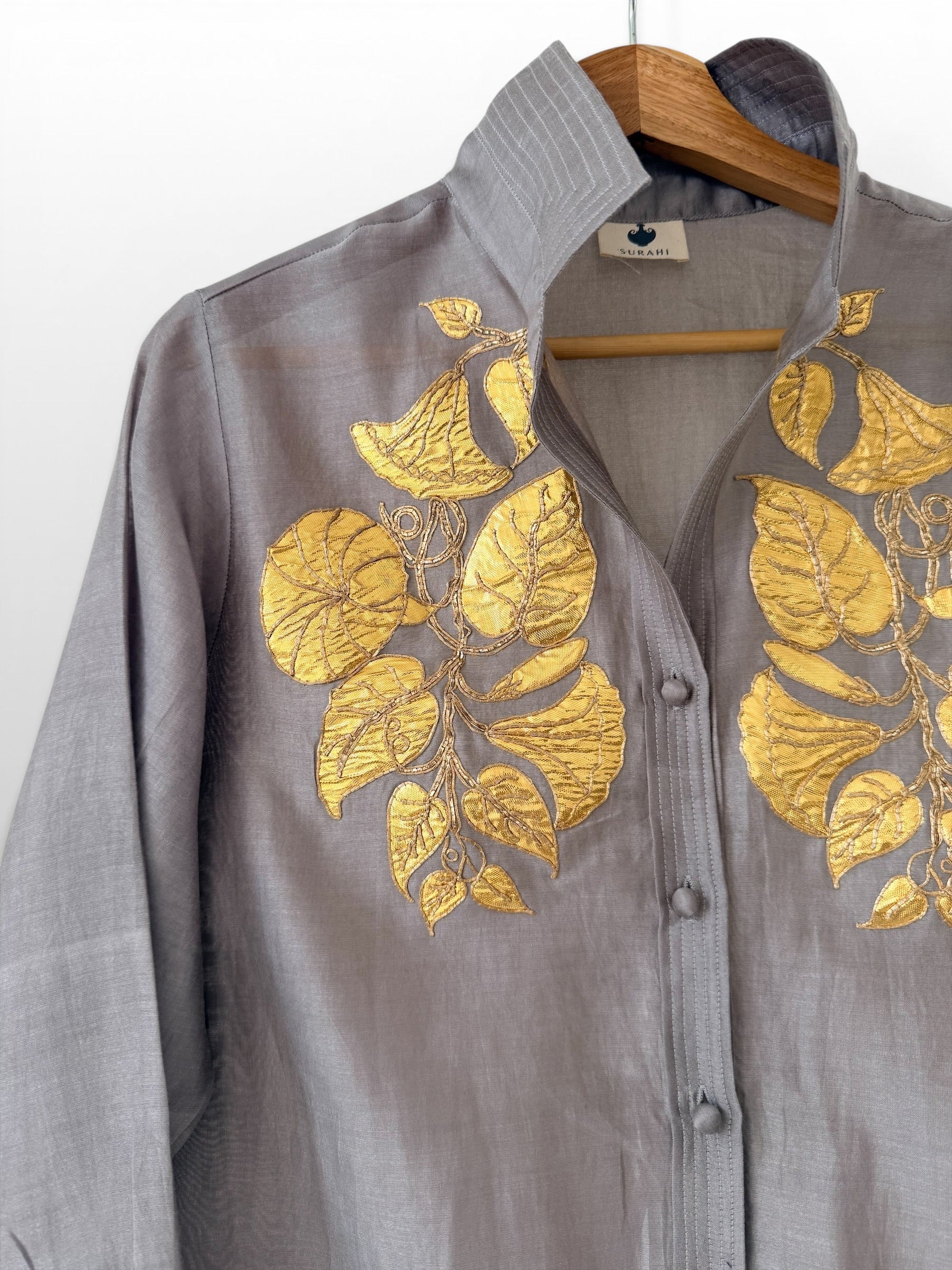 Steel Grey Botanica Gotapatti shirt