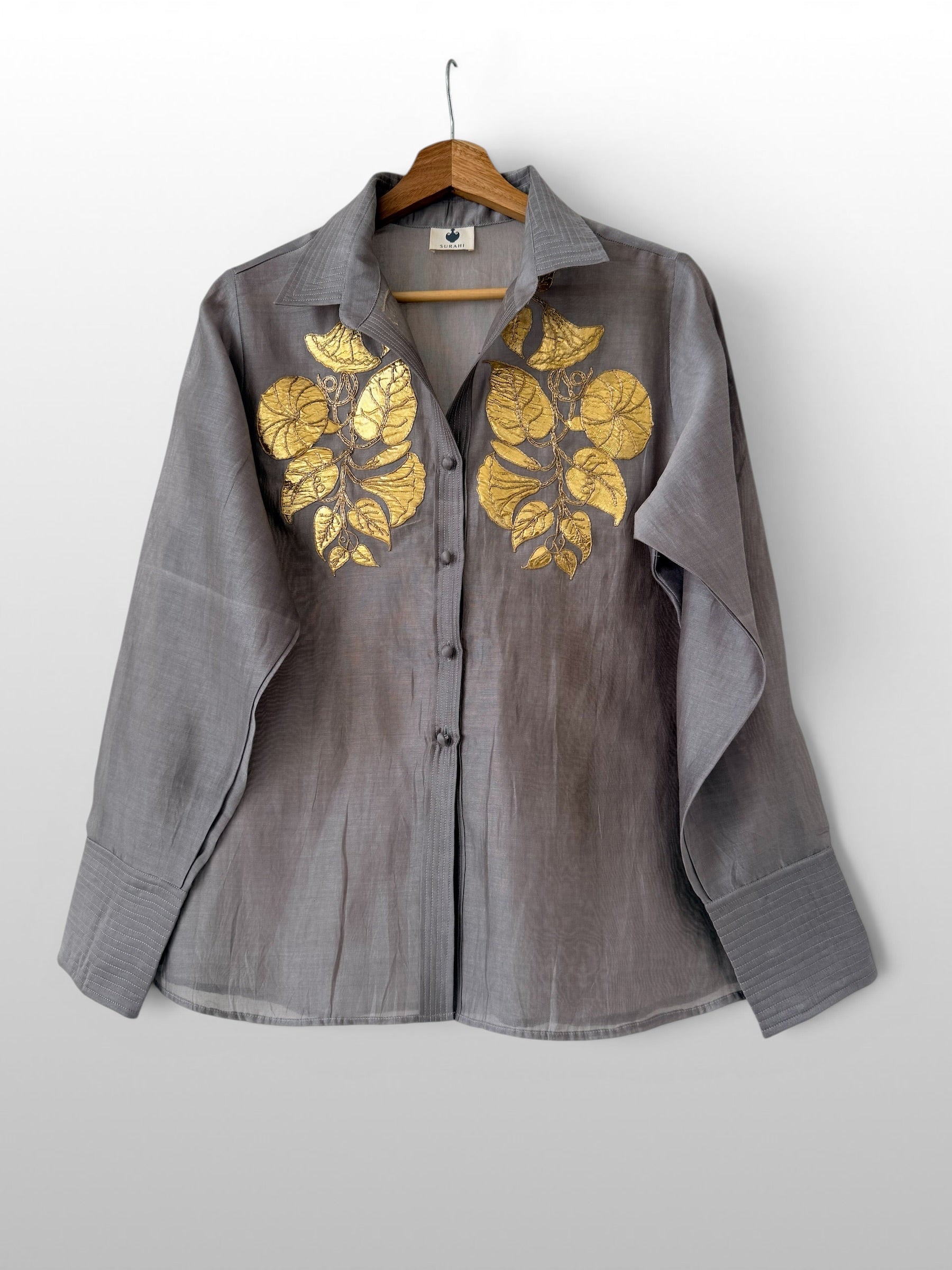 Steel Grey Botanica Gotapatti shirt