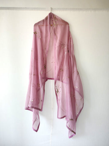 Lavender & Mustard Dandelion Bel Dupatta