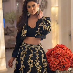 Black Seraph Lehenga Set