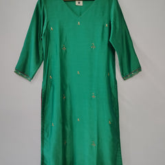 Green Gota Patti Hand Embroidered Suit with Dupatta