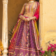 WINE MAHOGANY LEHENGA SET