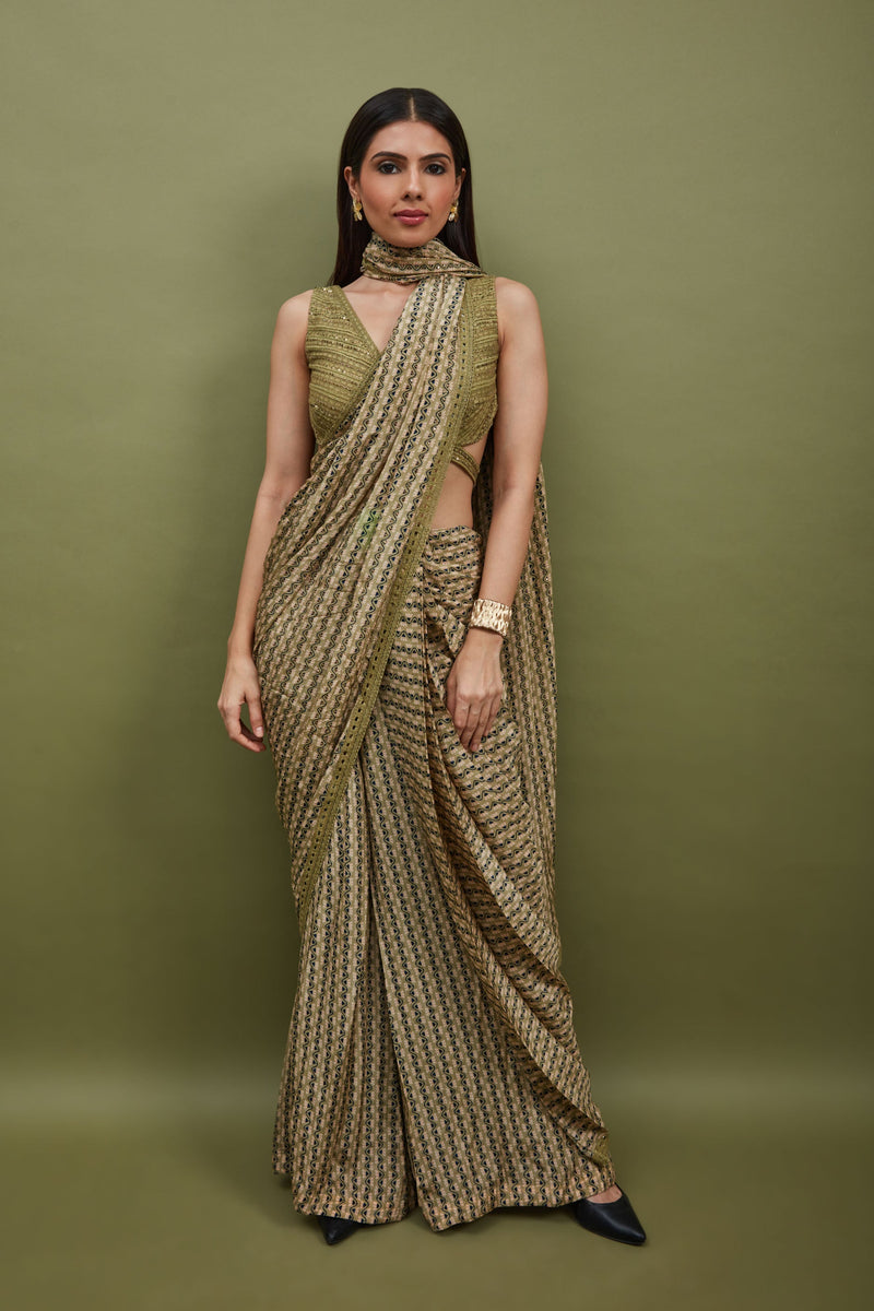 ZALE PRE -DRAPED SAREE