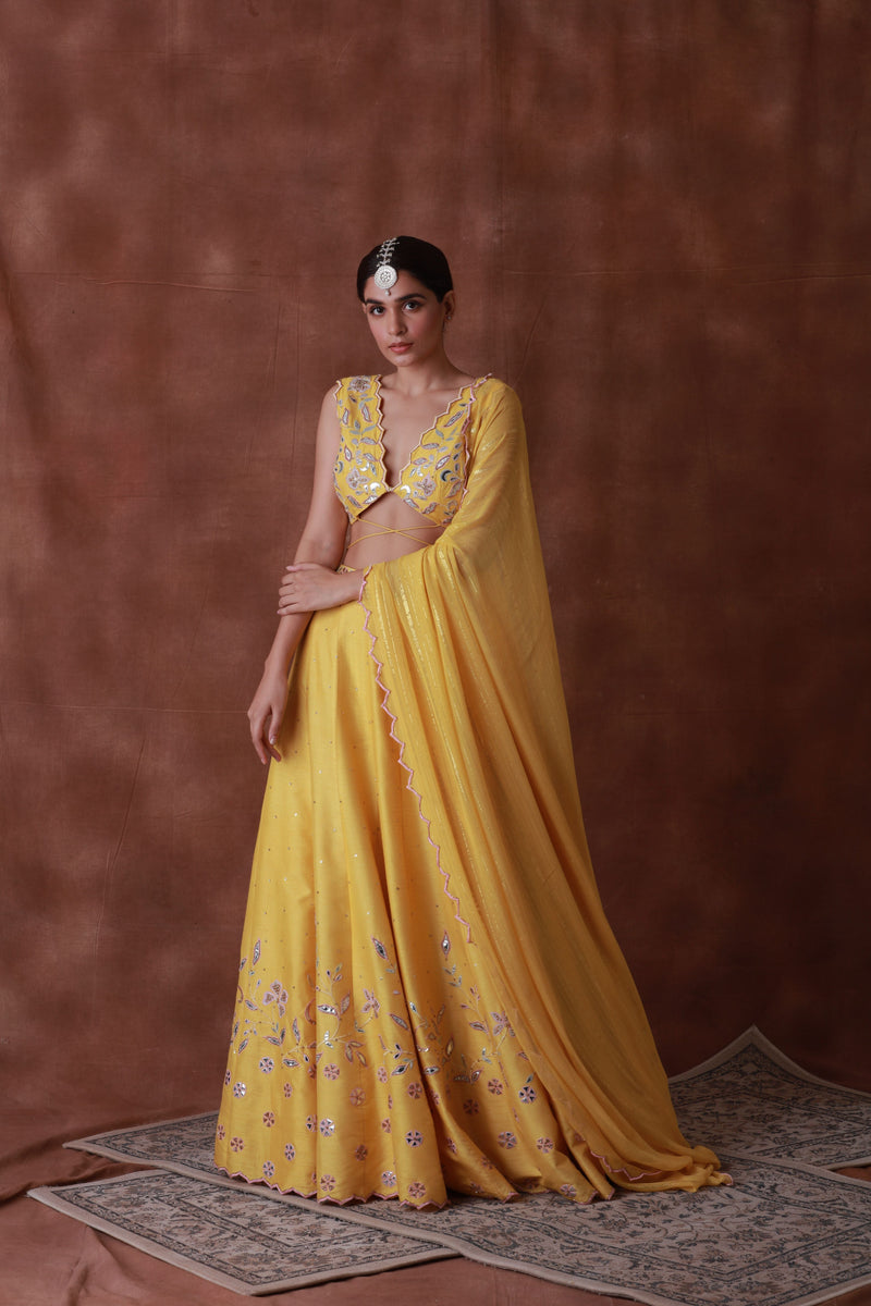 BELLA YELLOW LEHENGA