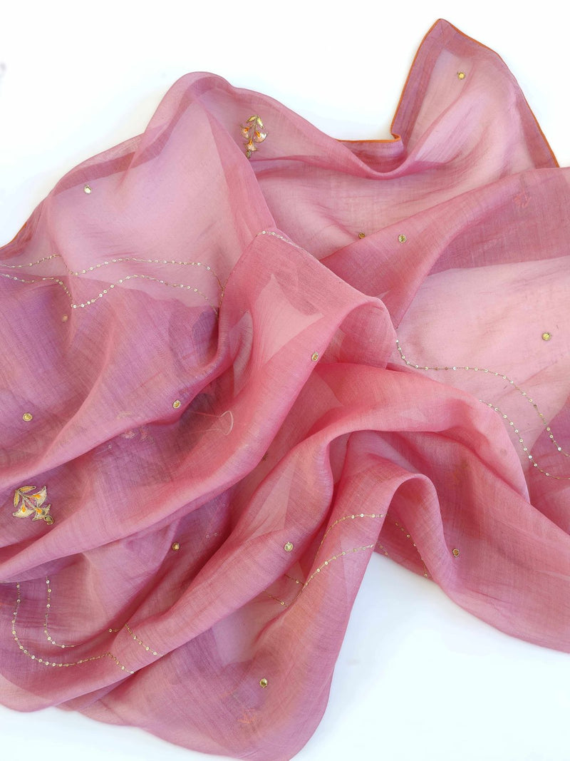 Rose Chanderi Saree