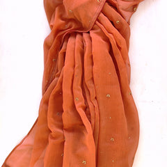 Rust chanderi Golphool saree